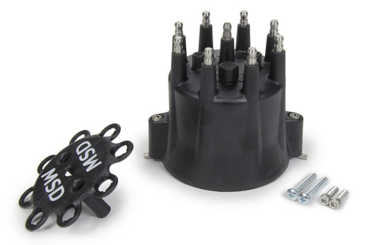 Distributor Cap & Ret- Chevy V8 HEI- Black  -  84333