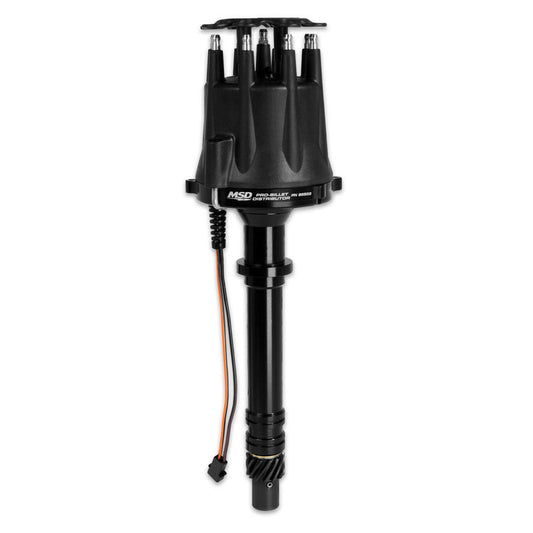Chevy Dist. V-8  Billet w/Cap & Rotor - Black  -  85555