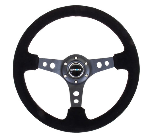 Steering Wheel 350mm 3in Dish Black Suede  -  RST-006-S