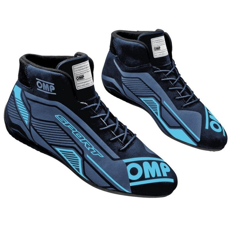 OMP SPORT SHOES FIA 8856 -2018 BLACK / CYAN SZ. 4  -  IC0-0829-A01-275-45