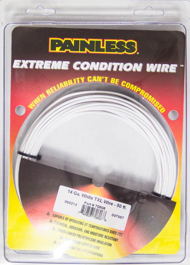 14 Gauge White TXL Wire  50 Ft.  -  70806