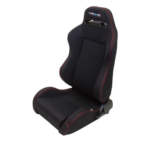 Seat Type-R  Reclinable Black Cloth w/Red Stitch  -  RSC-200L/R