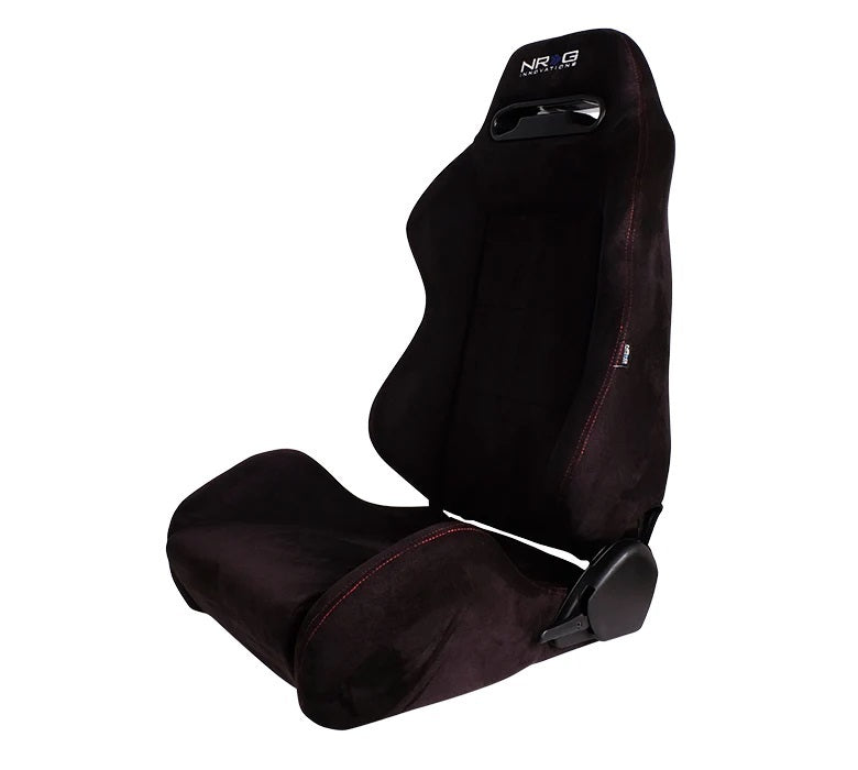 Seat Type-R  Reclinable Black Suede w/Red Stich  -  RSC-220L/R
