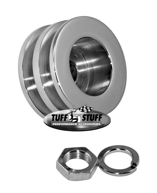 Alternator Chrome Double V-Pulley  -  7610F