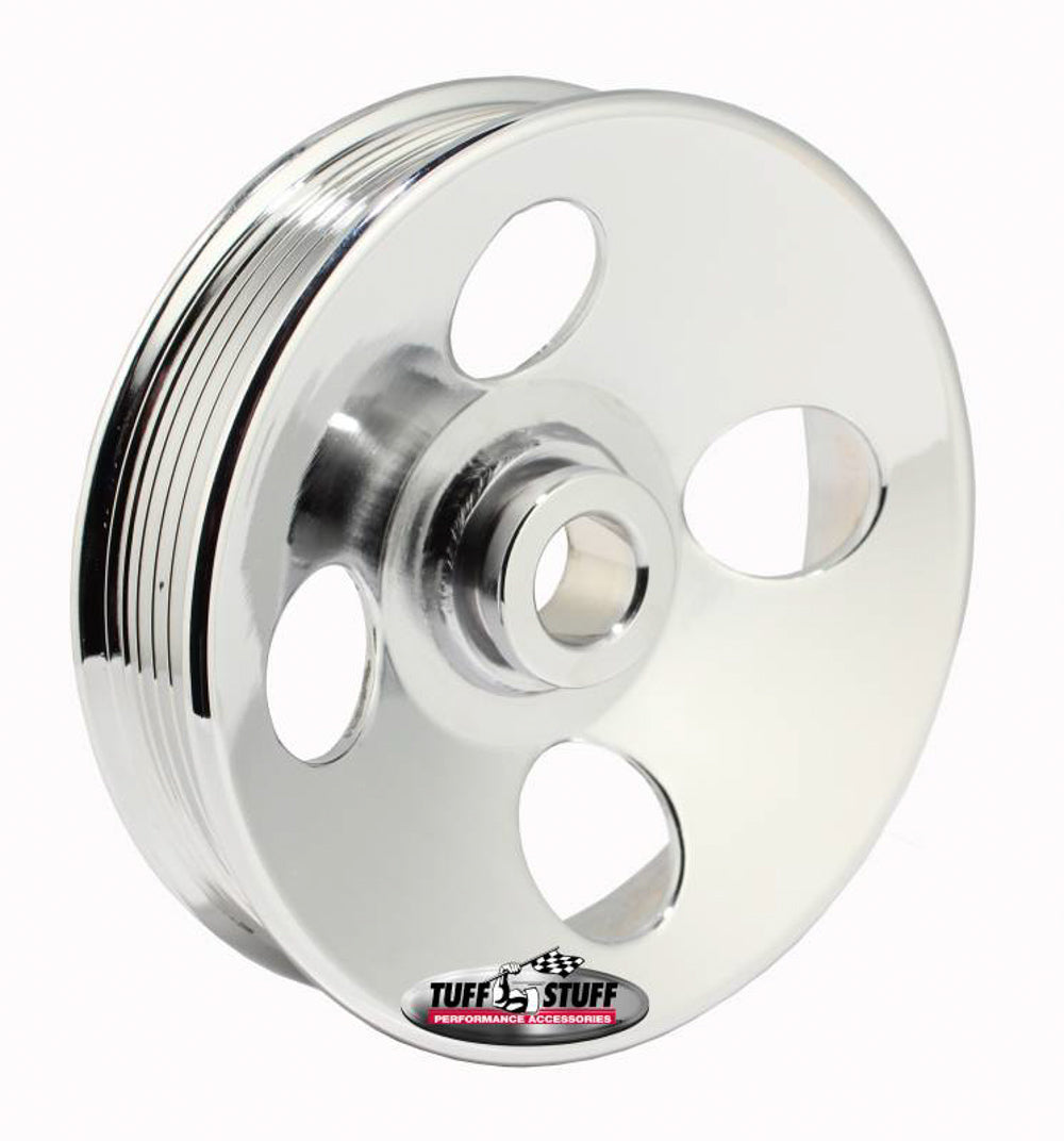 Type II Power Steering Pulley 6 Groove Chrome  -  8487A