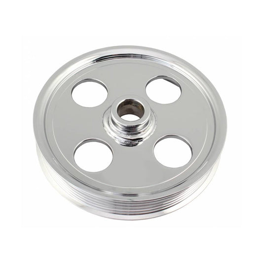 Type II Power Steering Pulley 6 Groove Chrome  -  8489A