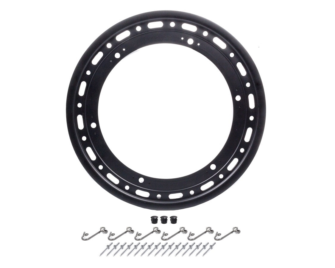 15in 16 Hole Bead Lock Ring w/6-Tabs - Black  -  P650B-5314-6