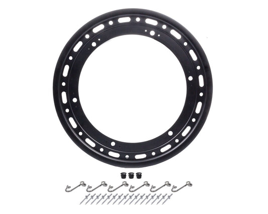 15in 16 Hole Bead Lock Ring w/6-Tabs - Black  -  P650B-5314-6