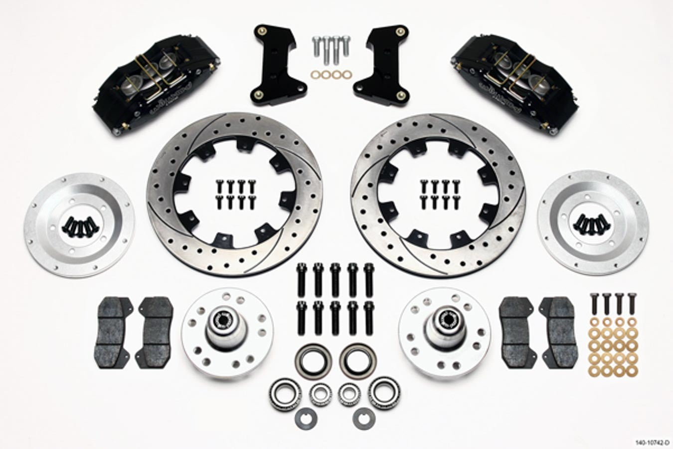 Front Disc Brake Kit 74- 78 12.19in Drilled Rotor  -  140-10742-D