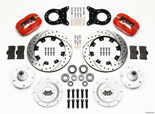 Front Disc Brake Kit Red HD 65-69 Mustang  -  140-11072-DR