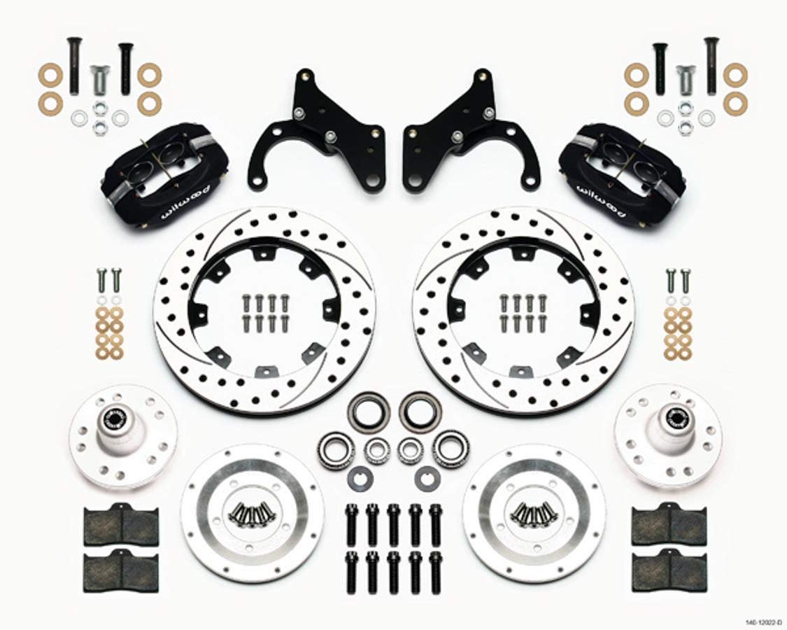 Front Disc Brake Kit Blk 65-68 Impala Drum 12.19  -  140-12022-D