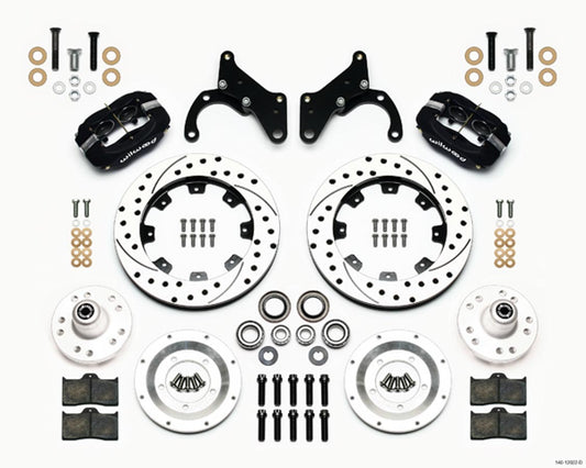 Front Disc Brake Kit Blk 65-68 Impala Drum 12.19  -  140-12022-D