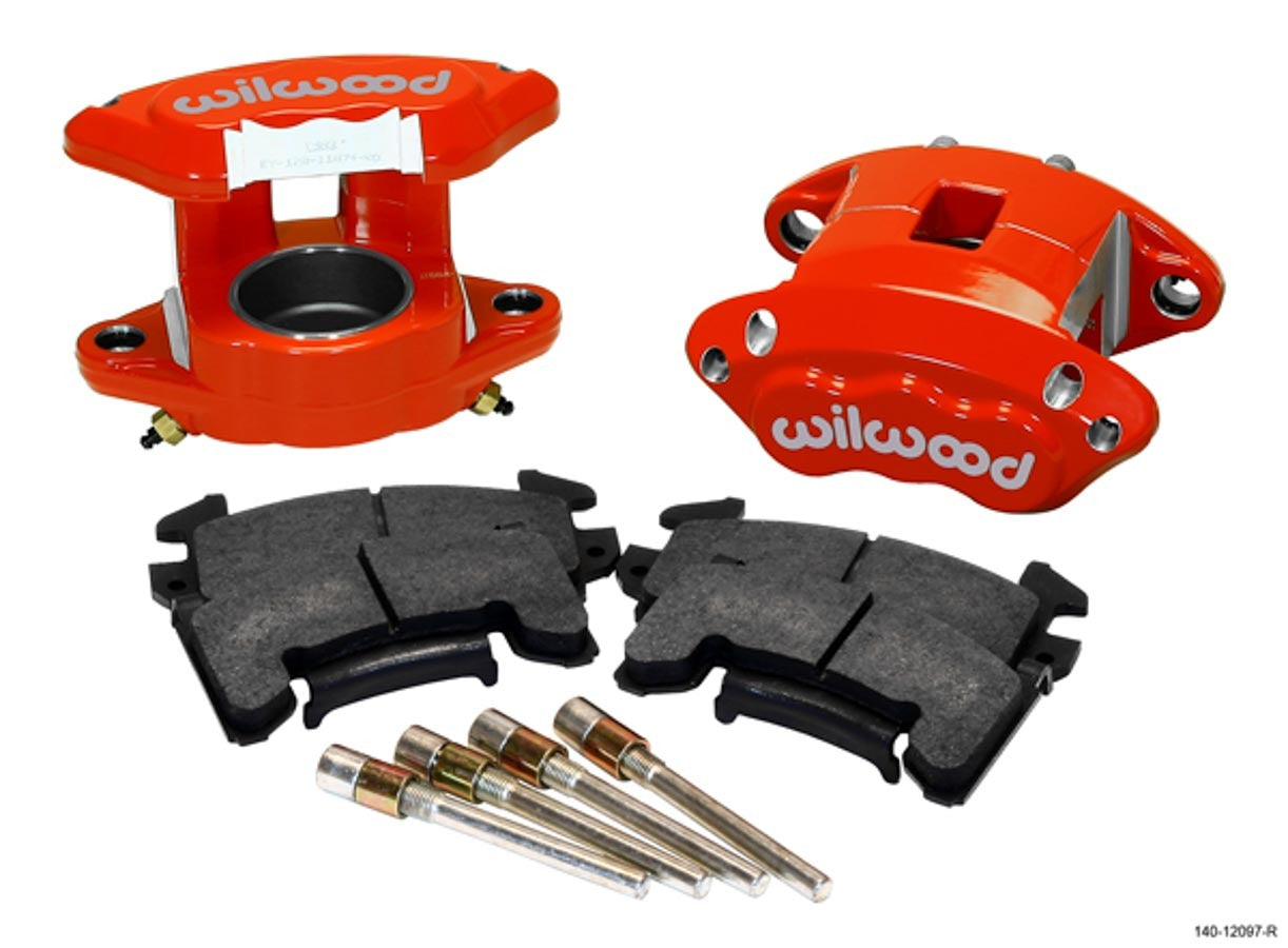 Front Caliper Kit D154 / Metric GM Red w/Pads  -  140-12097-R