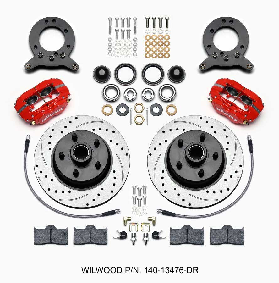 Front Disc Brake Kit Blk 65-59 Mustang Hub/Rotor  -  140-13476-DR