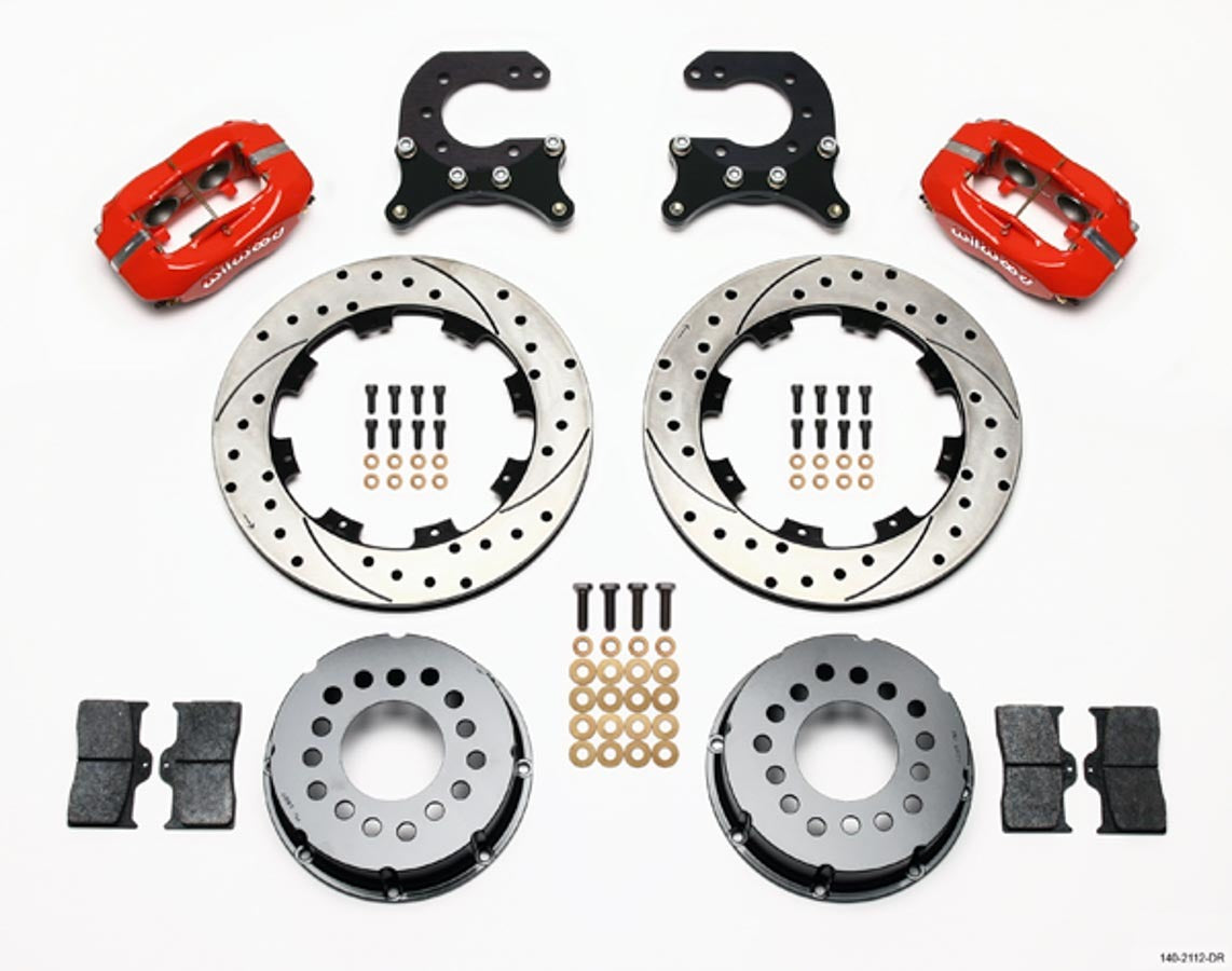 Brake Kit Rear Chevy 12- Bolt Billet Caliper Red  -  140-2112-DR