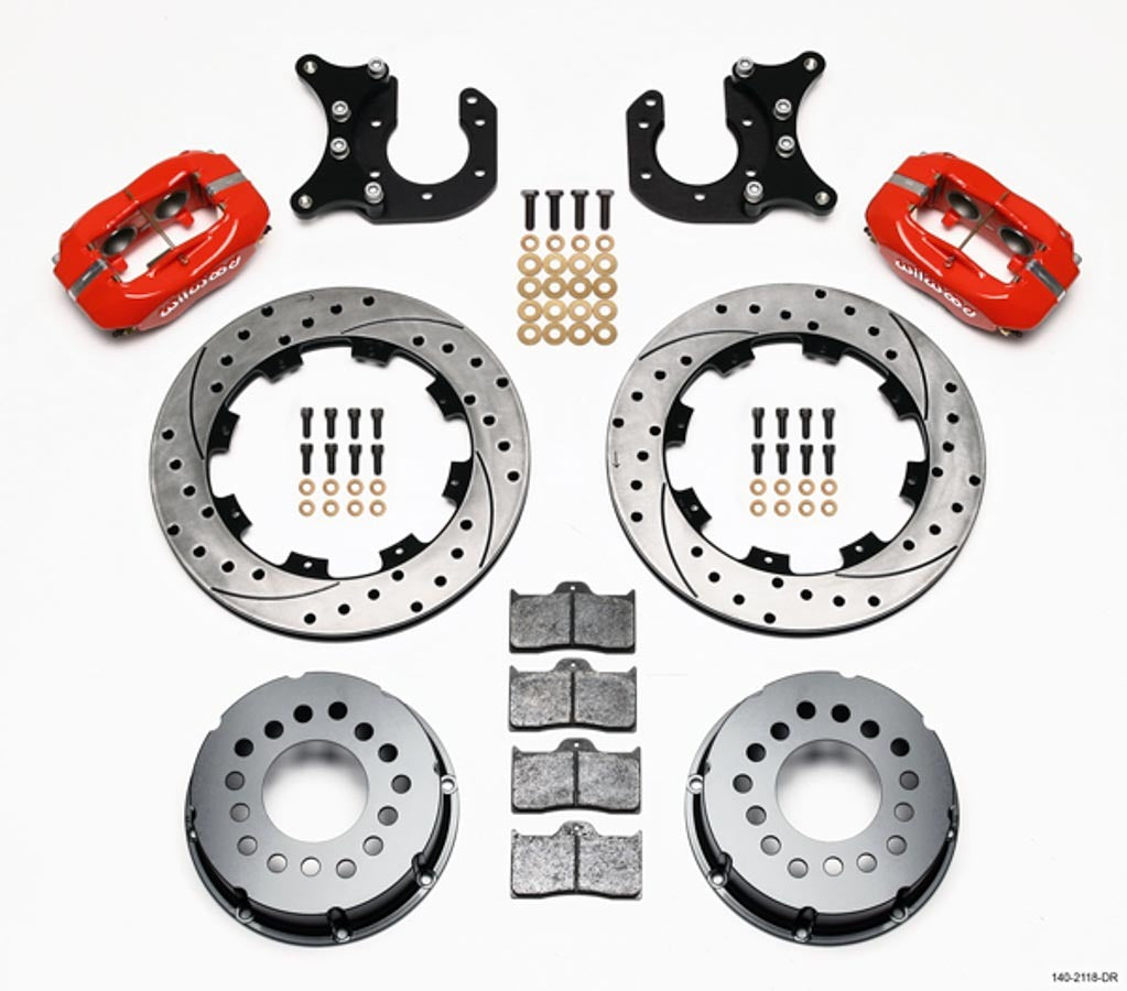 P/S Rear Disc Kit New Big Ford Drilled Red  -  140-2118-DR