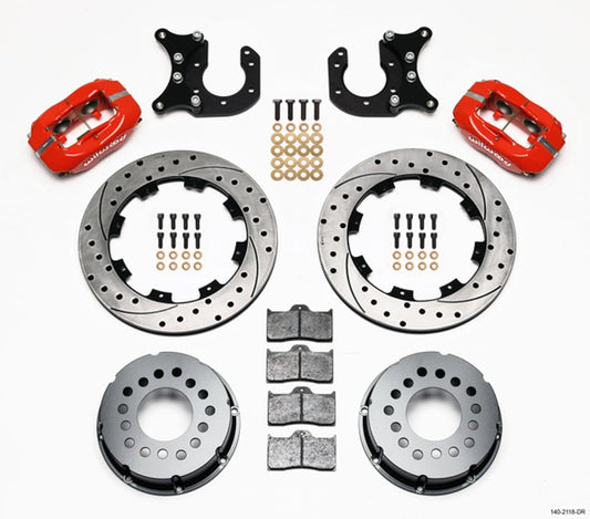 P/S Rear Disc Kit New Big Ford Drilled Red  -  140-2118-DR