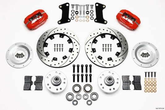 Front Brake Kit 67-72 Camaro Nova Red Calipers  -  140-7675-DR