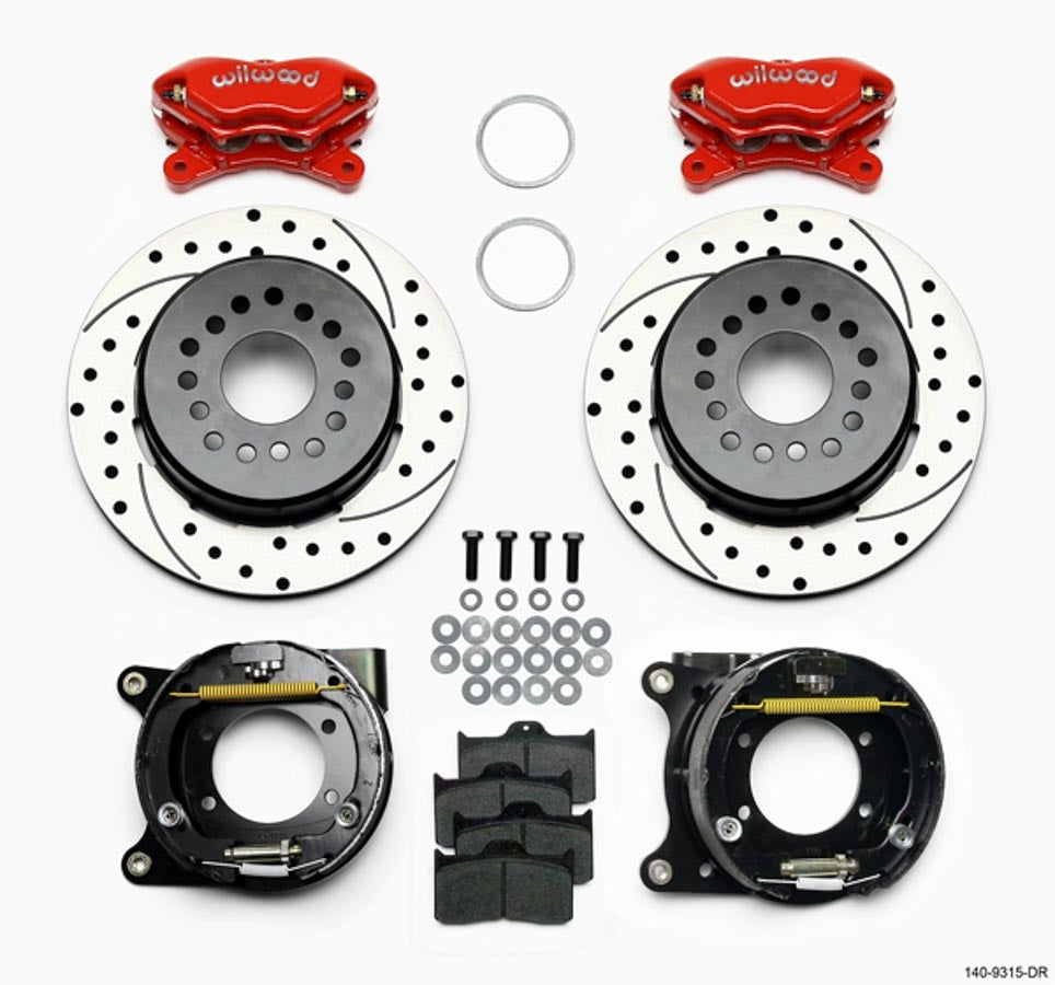 Brake Kit Rear GM 12 Bolt Drilled Red  -  140-9315-DR